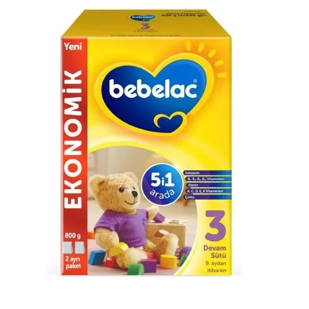 Bebelac 3 Bebek Devam Sütü 800 Gr 9-12 Ay