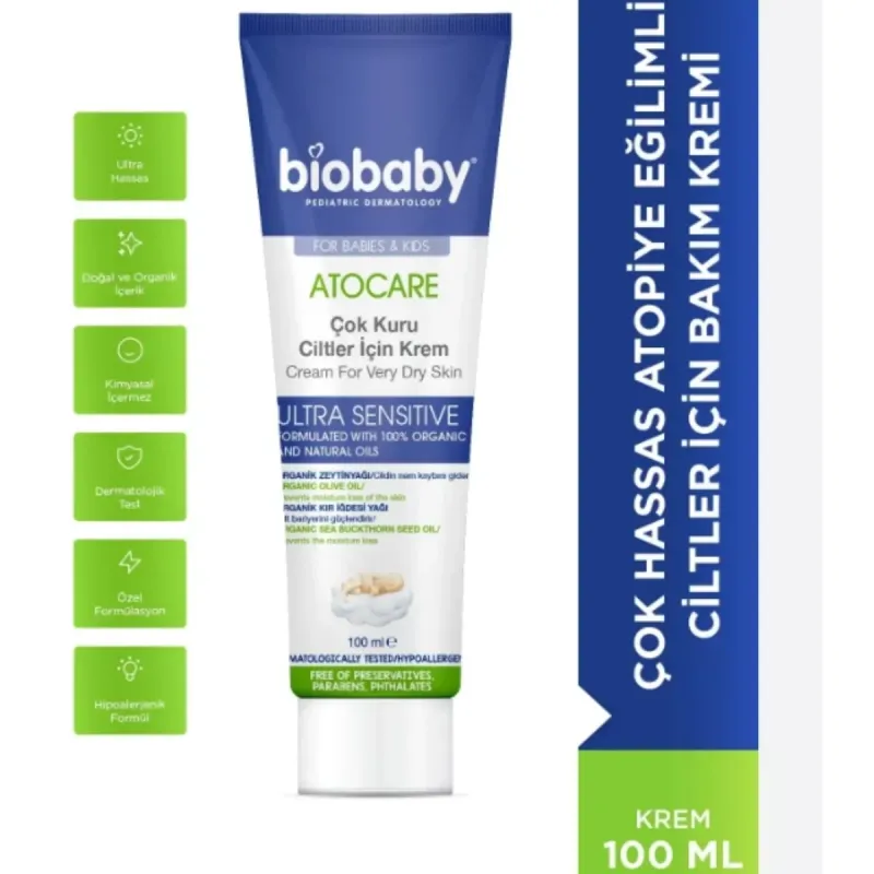 Biobaby Atocare Çok Kuru Ciltler İçin Krem 100 Ml
