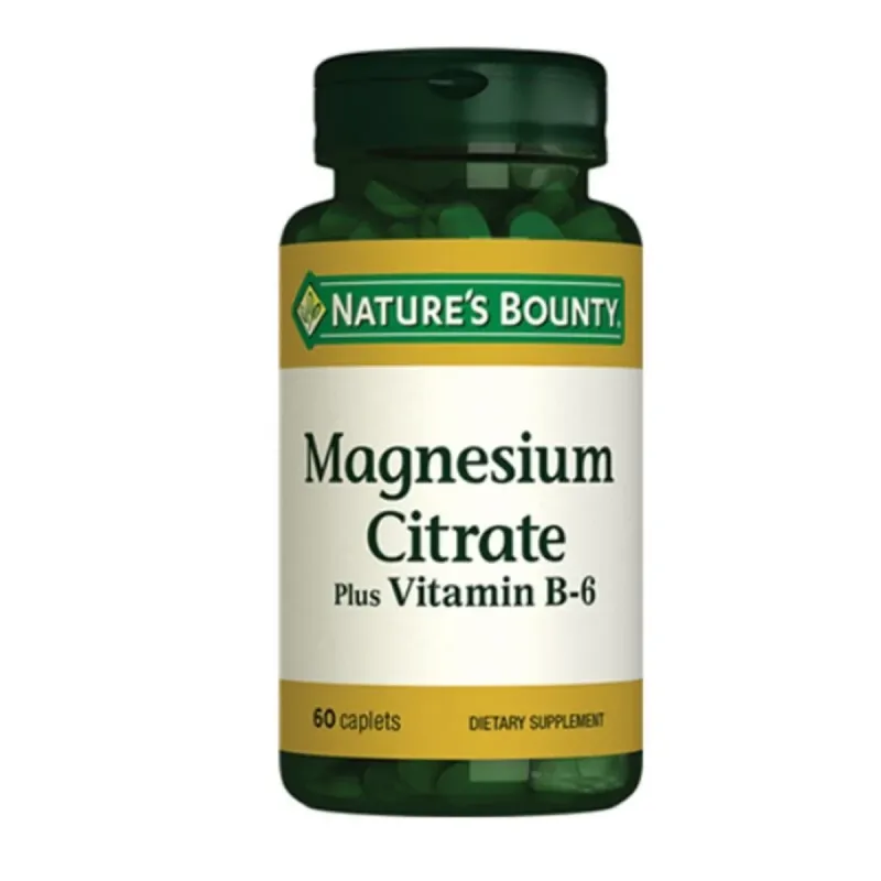 Nature's Bounty Magnesium Citrate Plus Vitamin B-6 60 Tablet
