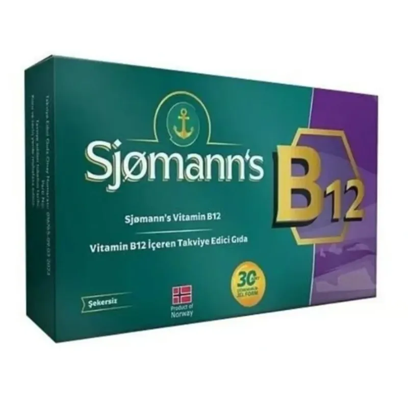 Sjomann's B12 Çiğnenebilir Jel 30 Tablet
