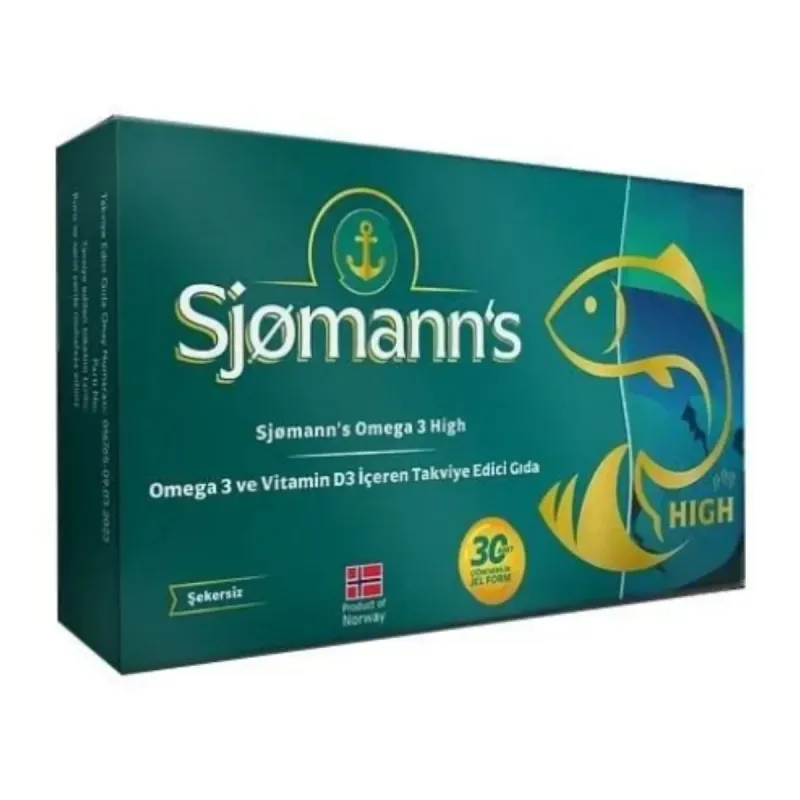 Sjomann's Fishoil Omega-3 Çiğnenebilir Jel 30 Tablet