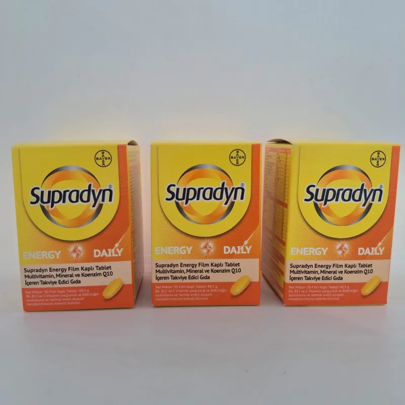 Supradyn Daily Koenzim Q10 30 Film Kaplı Tablet (yeni Ambalaj) 3 Aylık Zindelik Paketi 90 Tablet - Kofre