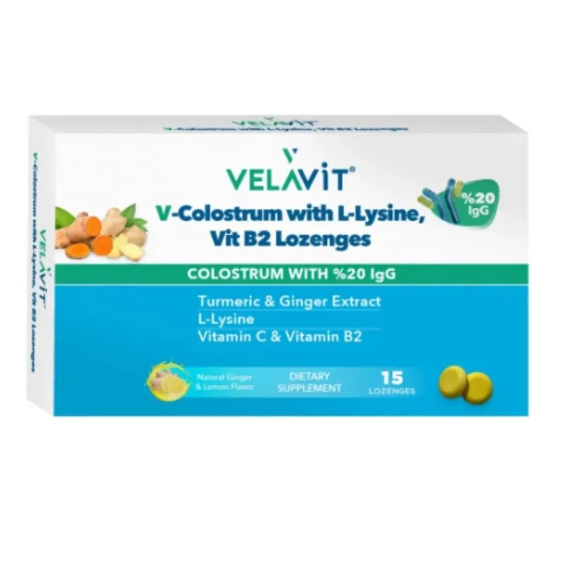 V- Colostrum With L-lysine Vitamin B2 Lozanges 15 Pastil