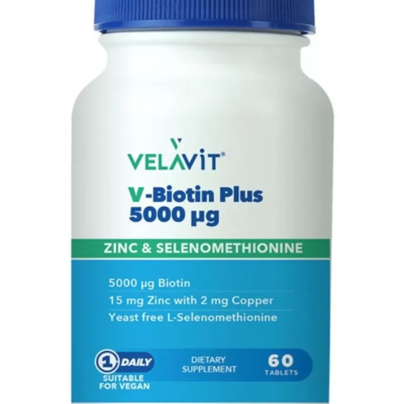 Velavit V-biotin 5000 Mg 60 Tablet