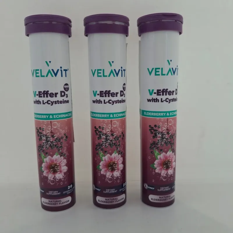 Velavit V-effer D3 With L-cysteine 20 Efervesan Tablet 3'lü Hızlı İmmun Paket- Kofre