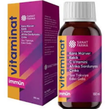 Vitaminat İmmün Kara Mürver C Vitamini Çinko Sıvı Takviye Edici 150 Ml