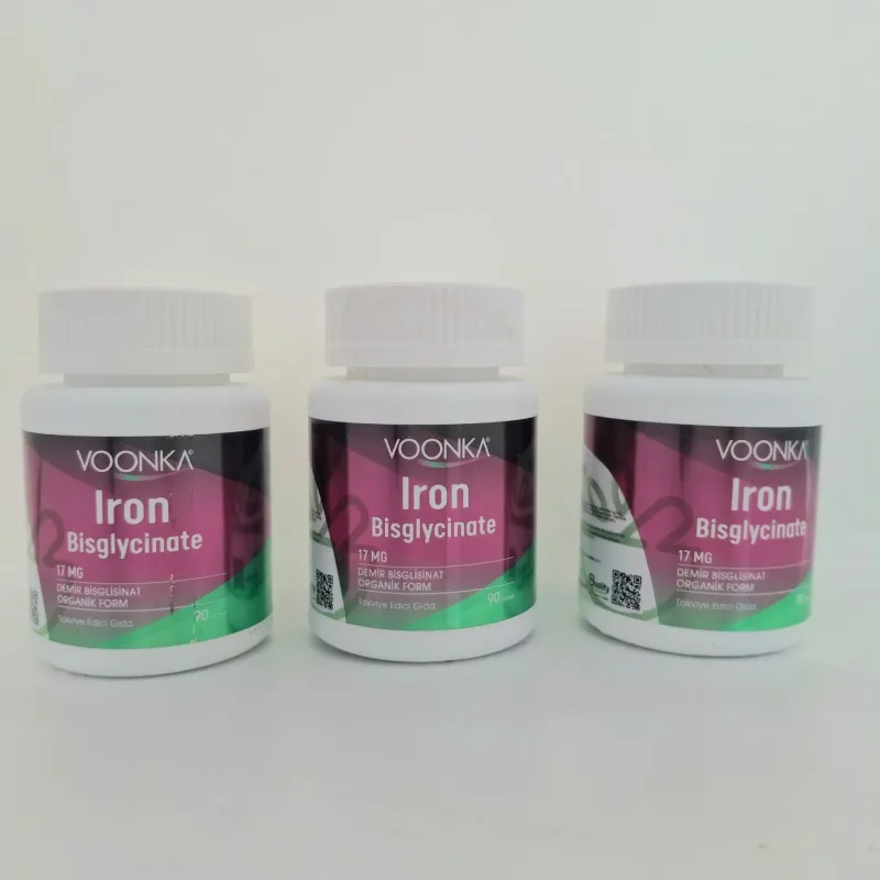 Voonka Iron Bisglycinate 90 Tablet Demir Yükleme Paketi 3'lü Kofre