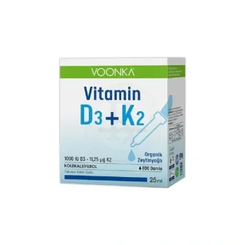 Voonka Vitamin D3+k2 Damla 25 Ml