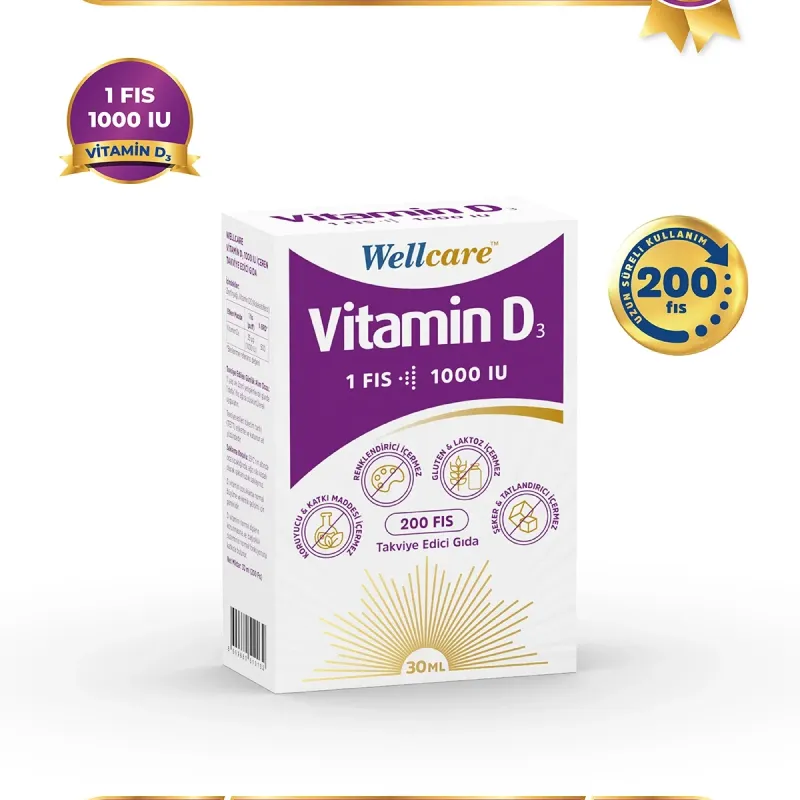 Wellcare Vitamin D3 1000 Iu 30 Ml