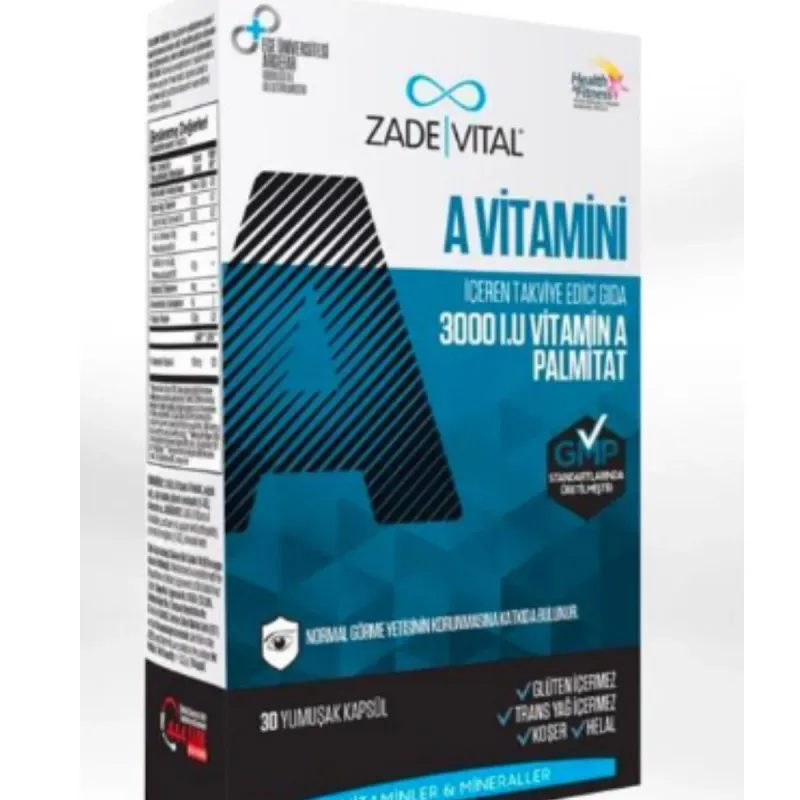 Zade Vital A Vitamini 500 Mg 30 Kapsül