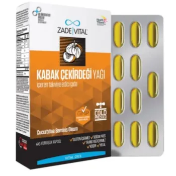 Zade Vital Kabak Çekirdeği Yağı 320 Mg 60 Yumuşak Kapsül