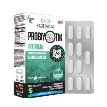 Zade Vital Probiyotik Reforma Takviye Edici Gıda 30 Bitkisel Kapsül